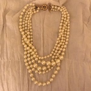 Five strand pearl J crew necklace